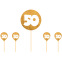 Cake Topper - 50 Gold - Folat