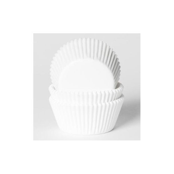 cupcake bakjes- Witte - 50pc- HoM