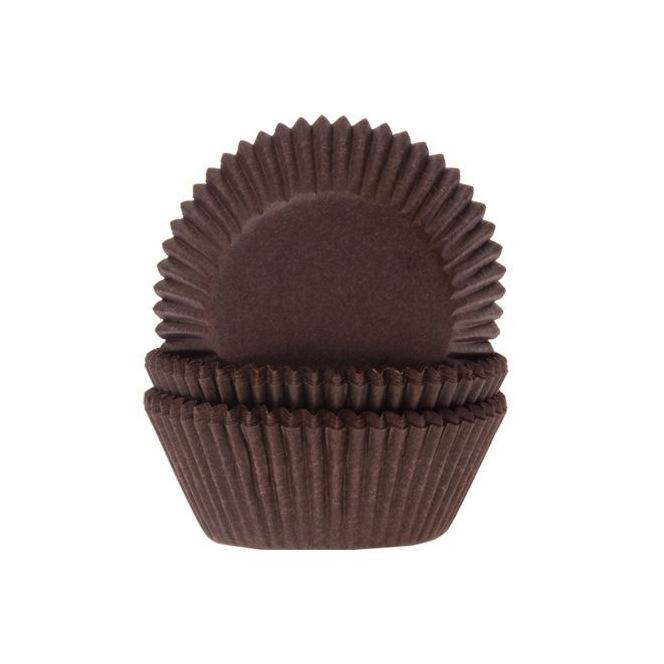 cupcake bakjes- Bruin - 50pc- HoM