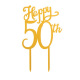 Cake Topper - Golden 50 - Dekora