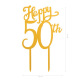 Cake topper - Gouden 50 - Dekora