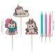 Bougies d'anniversaire - Mix licorne - Dekora