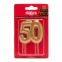 Birthday Candle - 50 Gold - Dekora