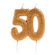 Bougie d'anniversaire - 50 doré - Dekora