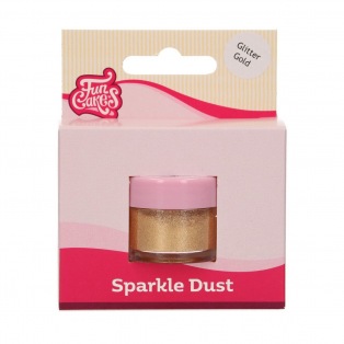 Edible FunColours Sparkle Dust - Glitter Gold - Funcakes