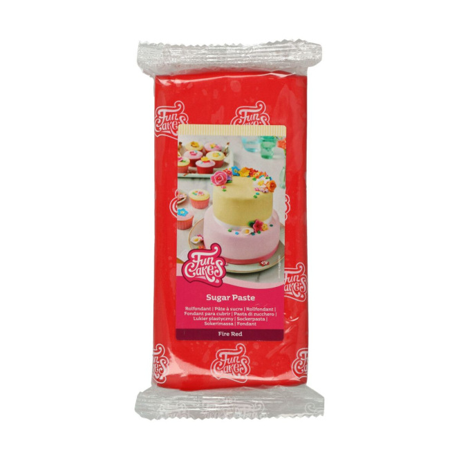 Pâte à sucre - Rouge (Fire Red) - 1kg - FunCakes