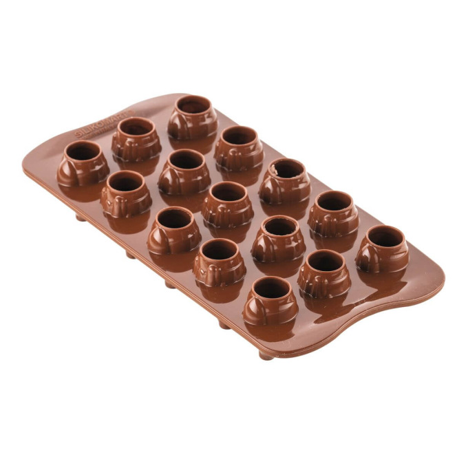 rand Premier Betrokken Chocolade siliconen mal - Mr & Mrs Brown - Silikomart
