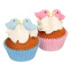 Décorations en sucre - Oiseaux amoureux/16pcs - Funcakes