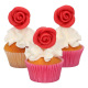 Marzipan Roses – Red/6pcs - Funcakes