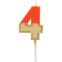 Retro kaars – Gouden - Folat : Nummer en kleur:N°4 oranje