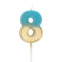 Retro Candle – Golden - Folat : Number and Color:N°8 blue
