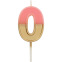 Retro Candle – Golden - Folat : Number and Color:N°0 pink