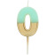 Retro Candle – Golden - Folat : Number and Color:N°0 light blue