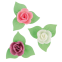 Wafer flowers - Mini Rose Corolla 40mm - 81pcs Florensuc