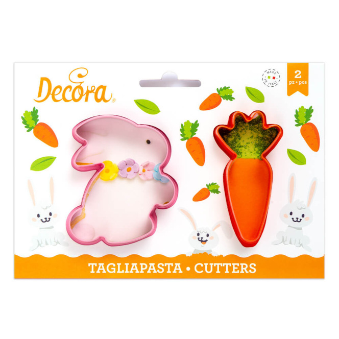 Cookie cutter – rabbit and carrot – Decora