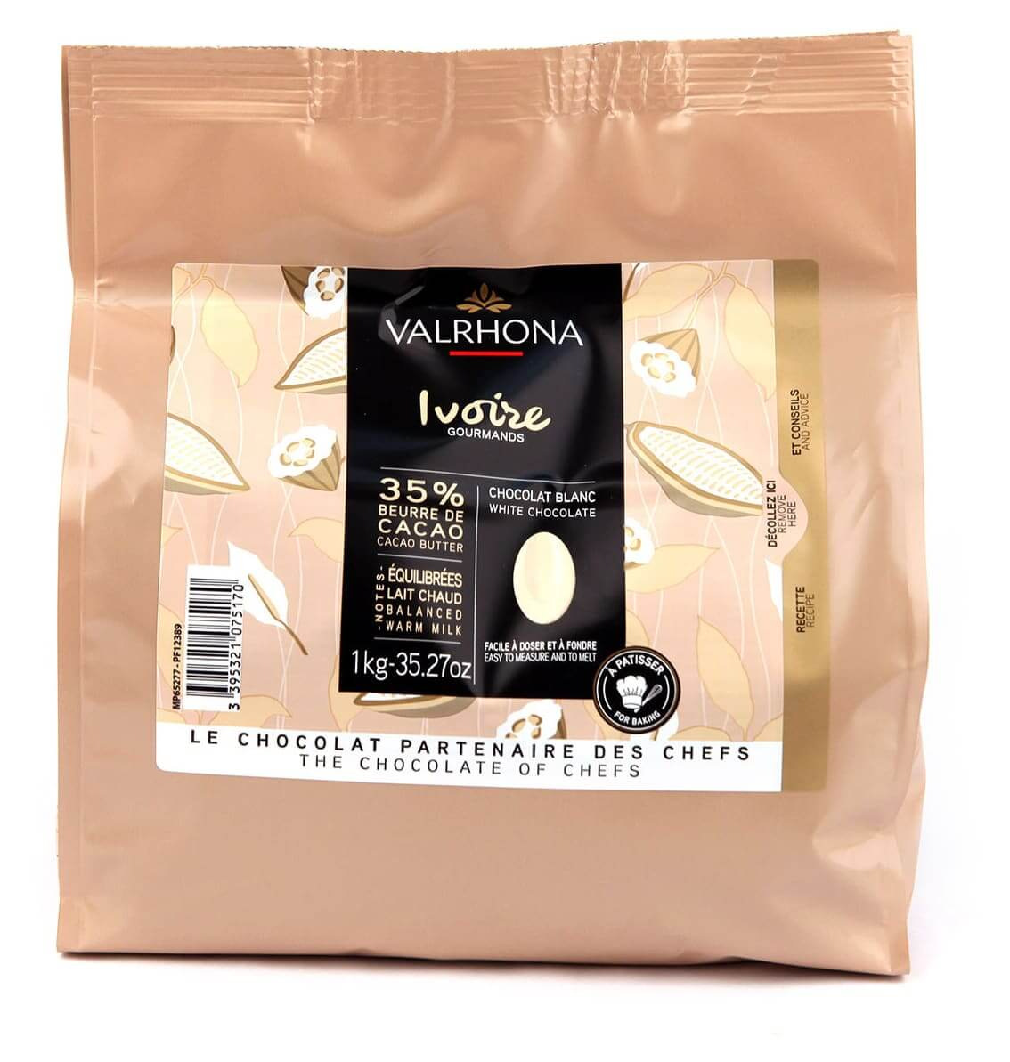 35% chocolat blanc Valrhona coast 3 kg