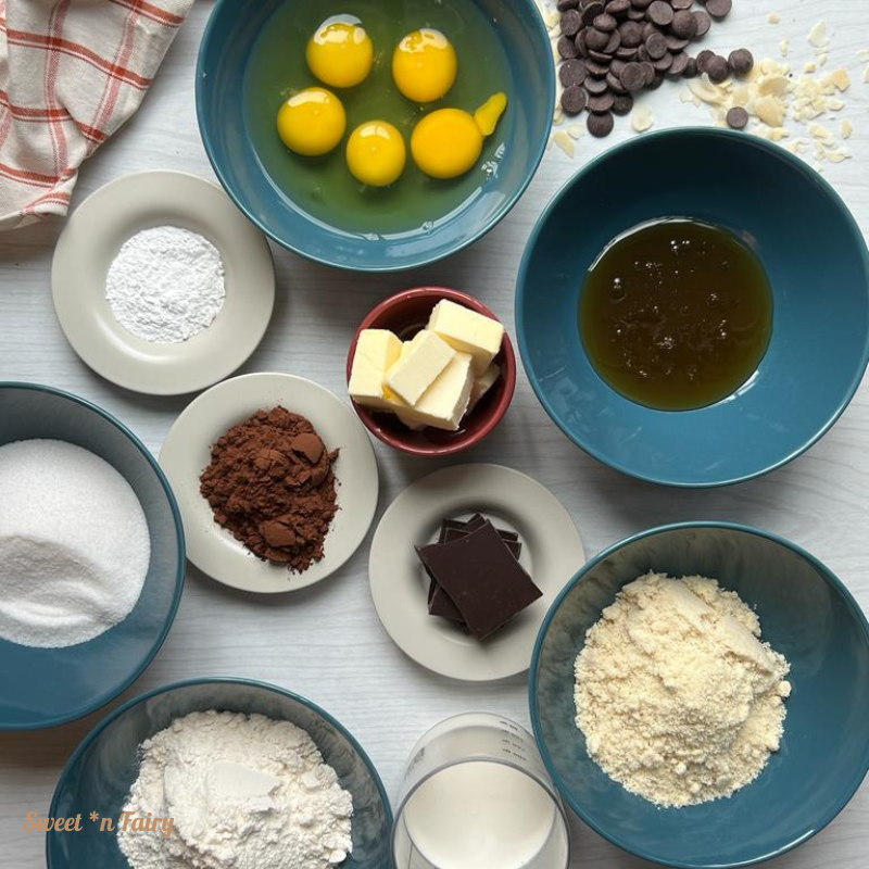 Ingrédients du cake au chocolat