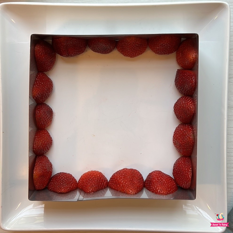 Des fraises dans un cadre