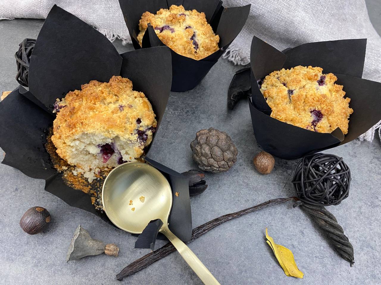 Réalisez de délicieux muffins aux myrtilles avec notre  recette