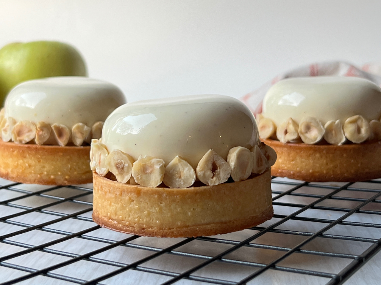 tartelettes tarin de pommes, noisettes et vanille