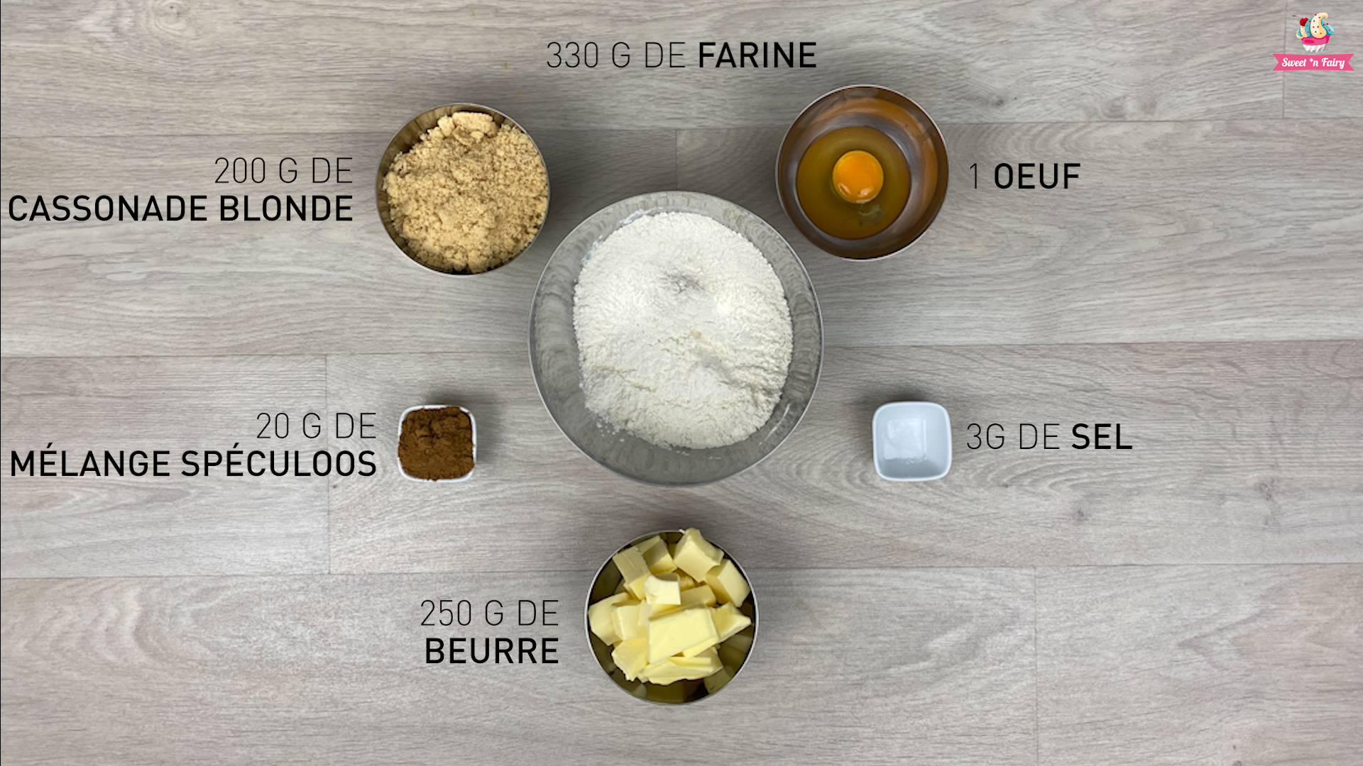 Ingrédients pour une recette de speculoos maison